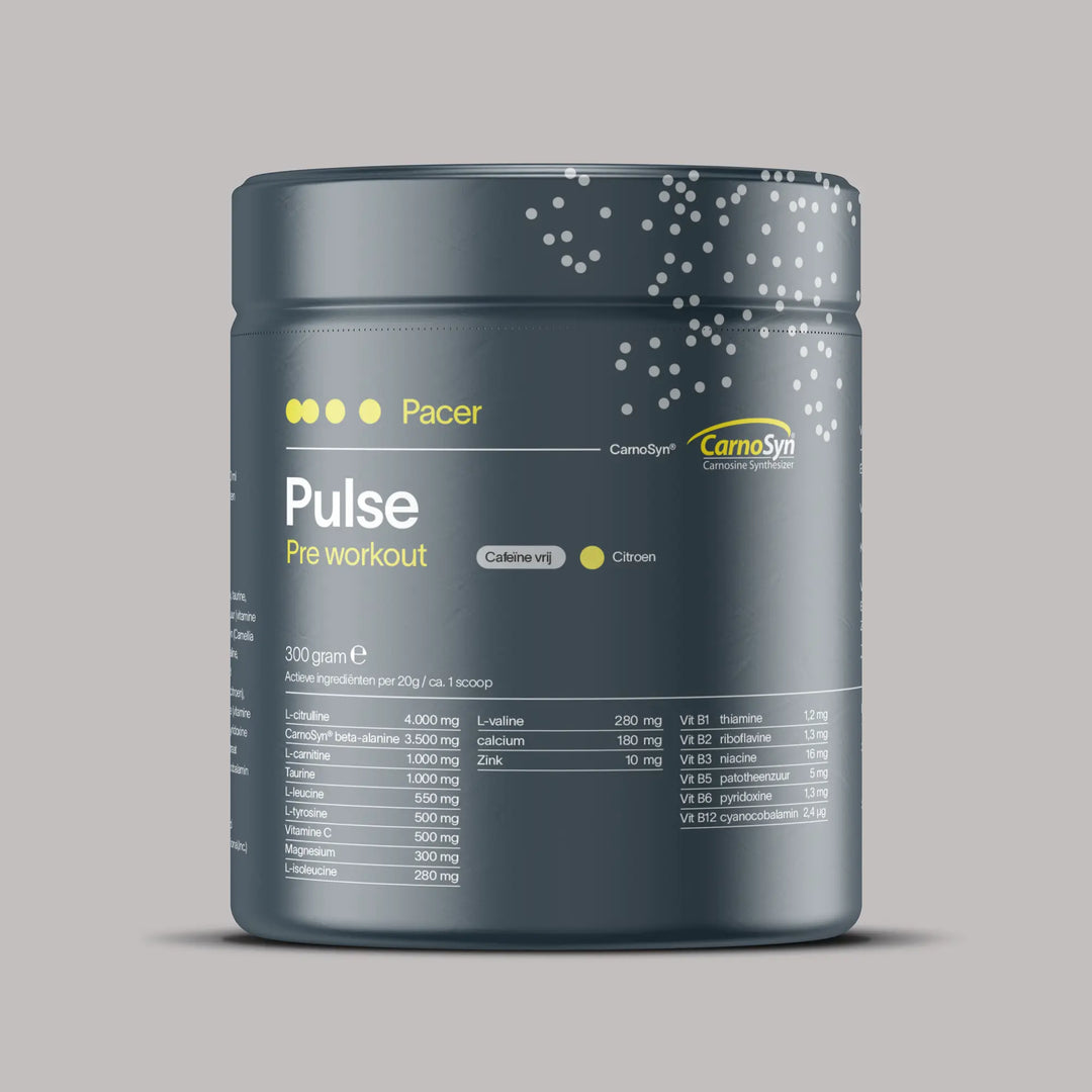 PACER PULSE – Pre-Workout zonder cafeïne voor maximale focus, herstel en prestaties